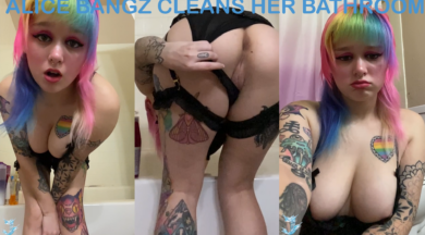 Alice Bangz Cleans Her Bathroom