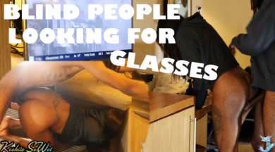 Two Blind People Looking For Their Glasses
